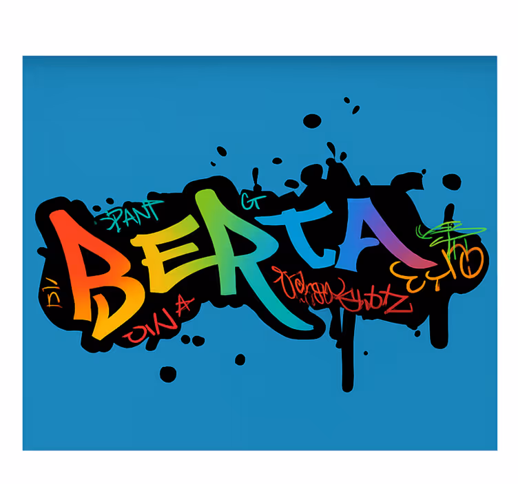 Store enrouleur pour chambre enfant graffitis colorés personnalis - TenStickers