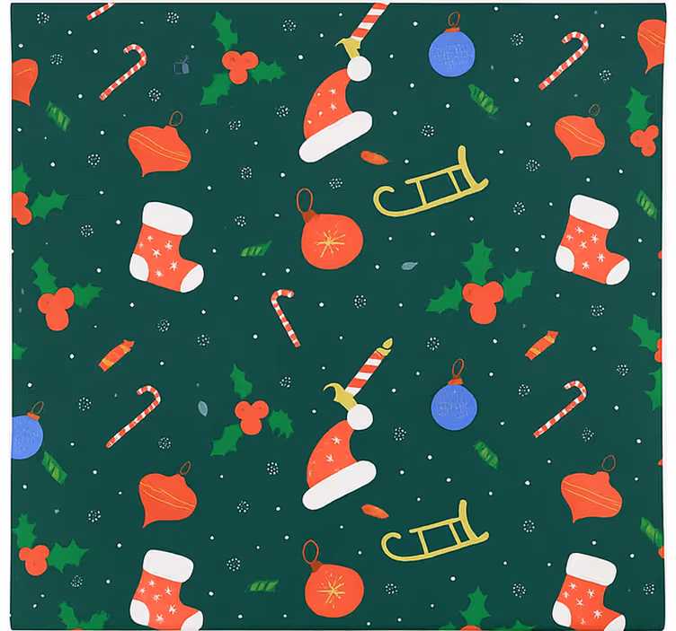 Store enrouleur salon motif de pain d'épices du père noël - TenStickers