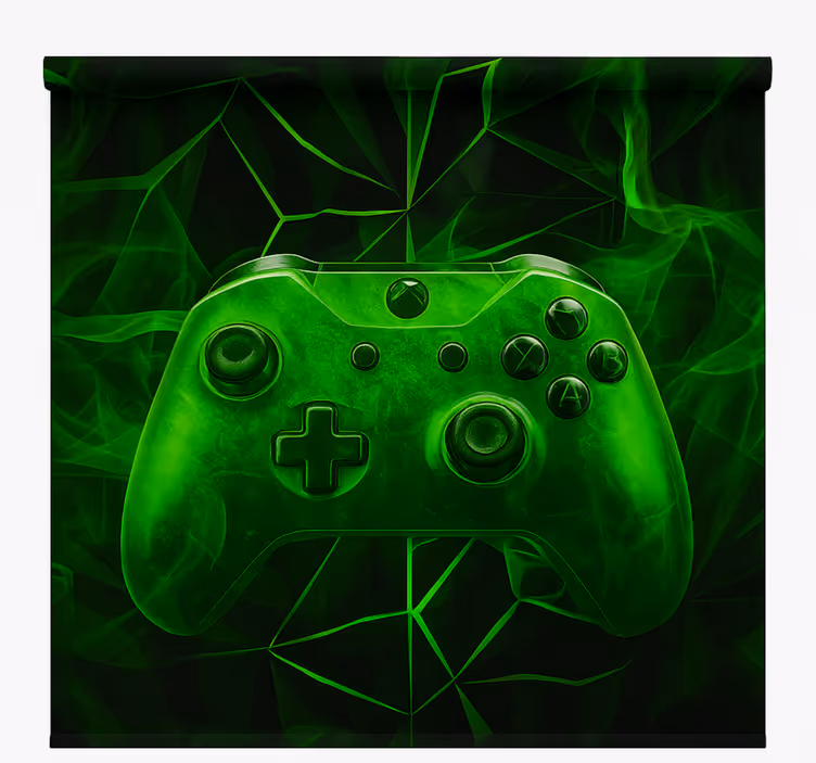 Store enrouleur geek contrôleur de brume vert néon - TenStickers