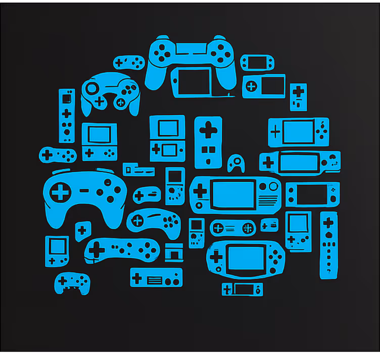 Store enrouleur geek robot contrôleur de jeu - TenStickers