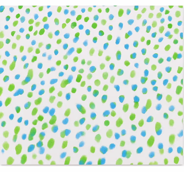 Store enrouleur pour chambre ado points bleus et verts - TenStickers