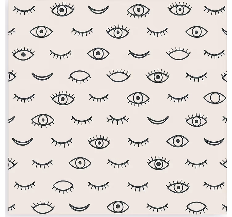 Store enrouleur pour chambre ado motif de cils - TenStickers