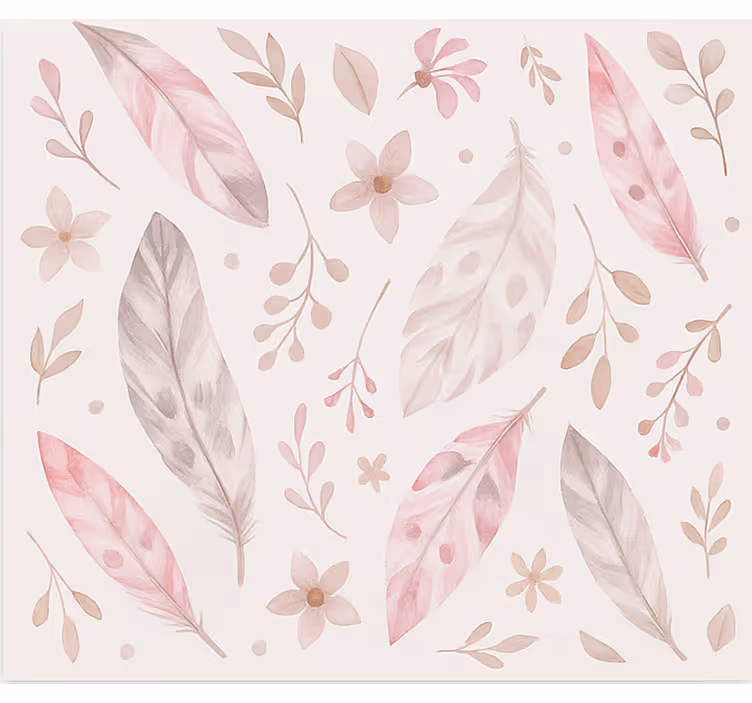 Store enrouleur pour chambre ado plumes roses - TenStickers