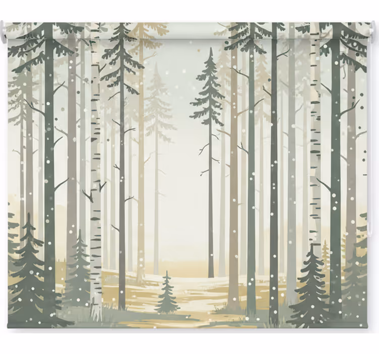 Store enrouleur scandinave forêt apaisante - TenStickers