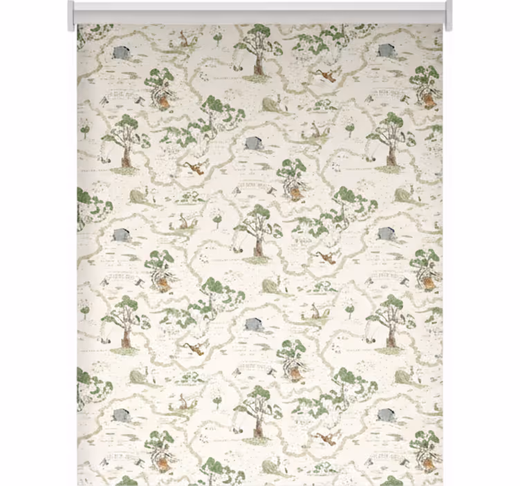 Store enrouleur scandinave arbres forestiers abstraits - TenStickers