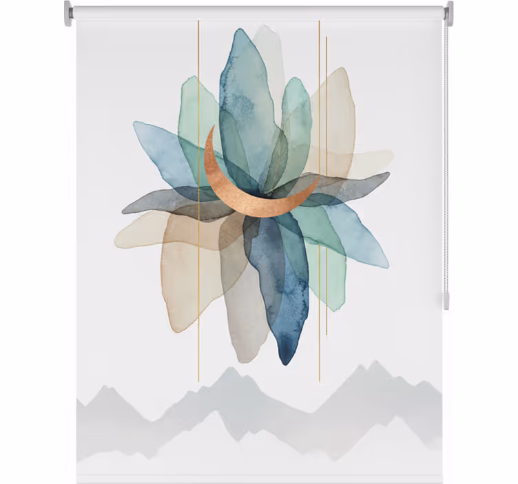 Store enrouleur scandinave scène de montagne abstraite - TenStickers