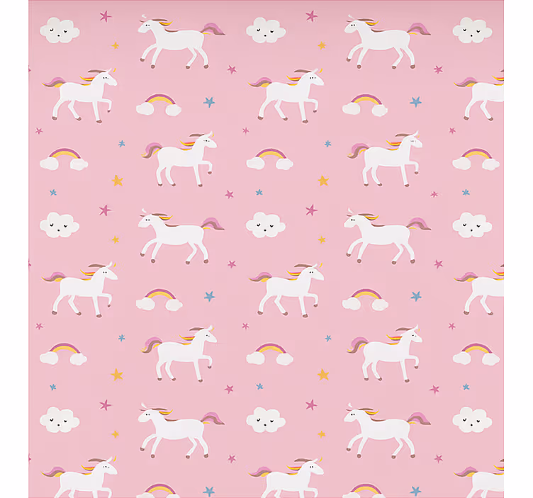 Store enrouleur scandinave licornes roses dansantes - TenStickers