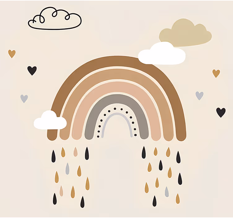 Store enrouleur scandinave arc-en-ciel nude - TenStickers