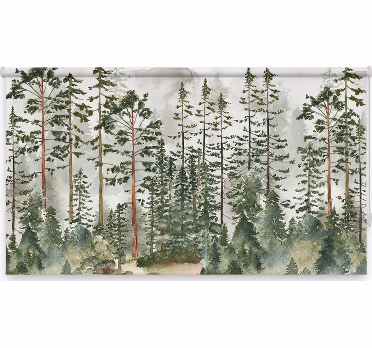 Store enrouleur arbre forêt murale enfant - TenStickers