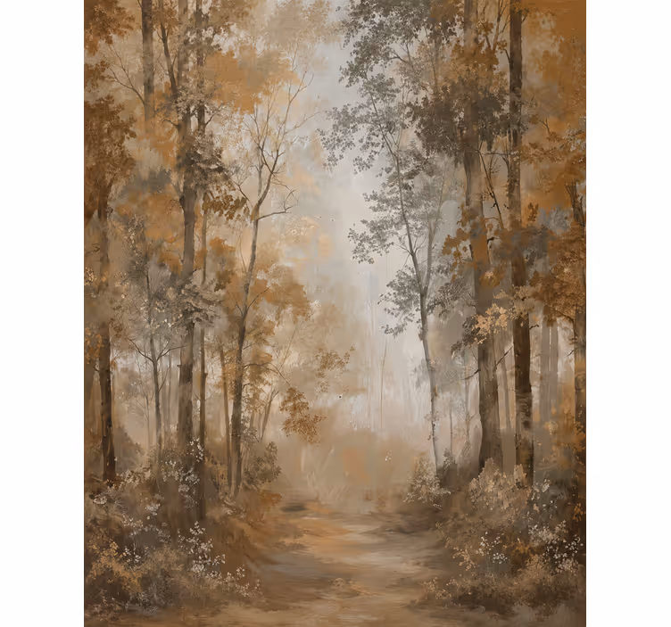 Store enrouleur arbre bosquet d'automne doré - TenStickers