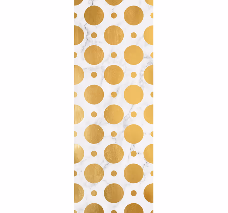 Store enrouleur salle de bain points marbre doré - TenStickers
