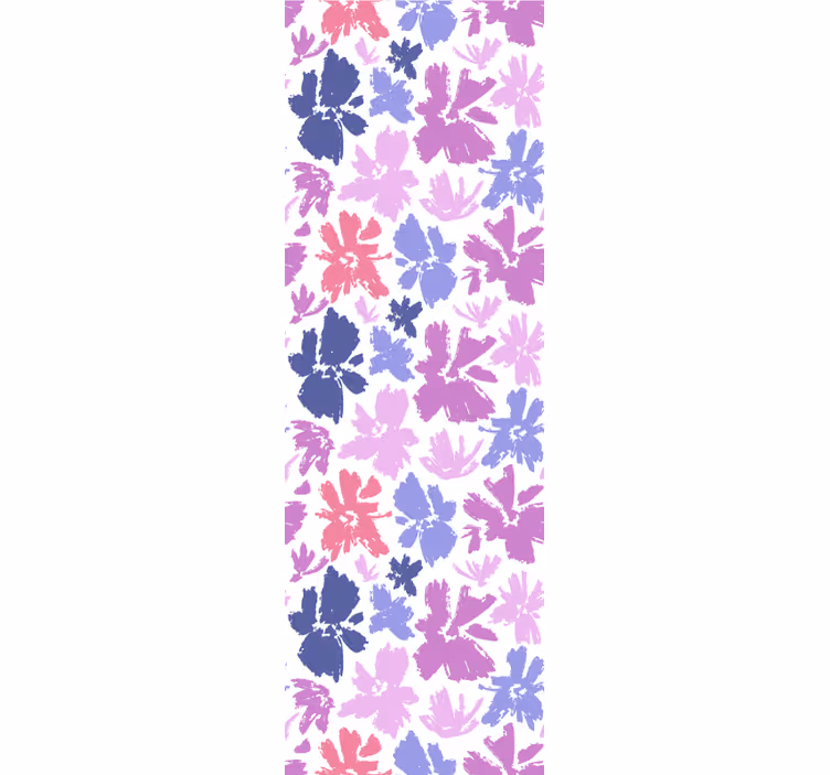Store enrouleur salle à manger affichage floral violet - TenStickers