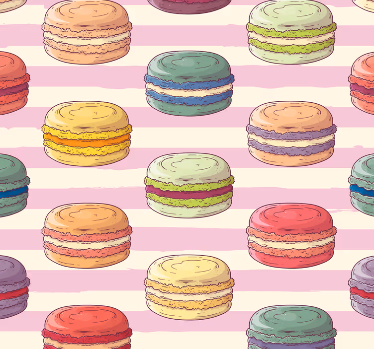Store enrouleur cuisine motif macarons colorés - TenStickers