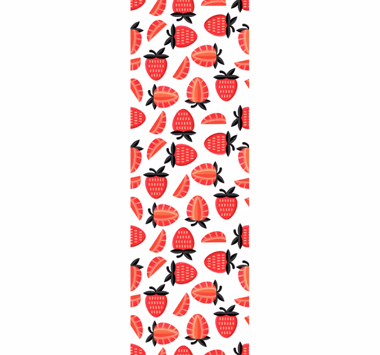 Store enrouleur cuisine motif fraises rouges réalistes - TenStickers