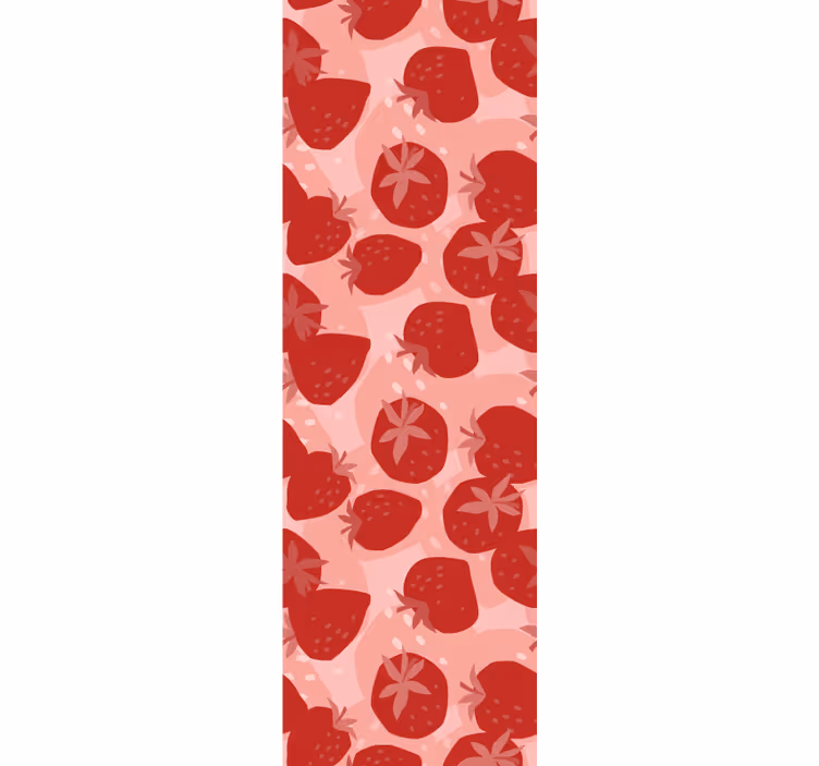Store enrouleur cuisine fraises rouges abstraites - TenStickers