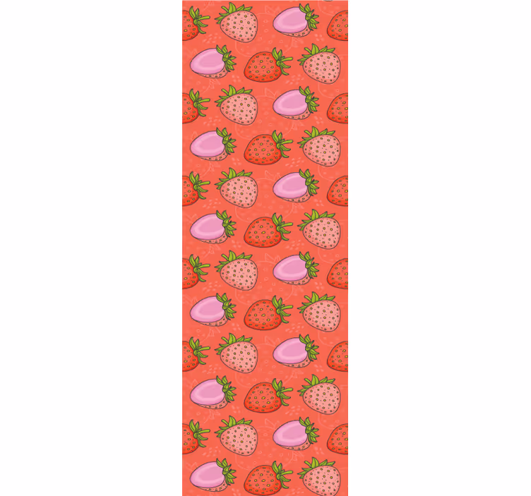 Store enrouleur cuisine fraises rouges et roses - TenStickers