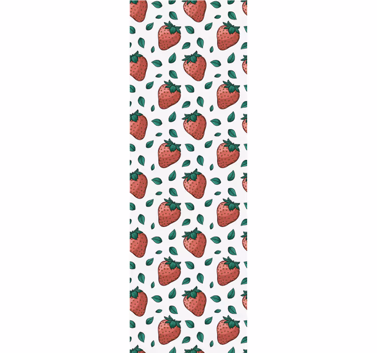 Store enrouleur cuisine fraises juteuses et feuilles vertes - TenStickers