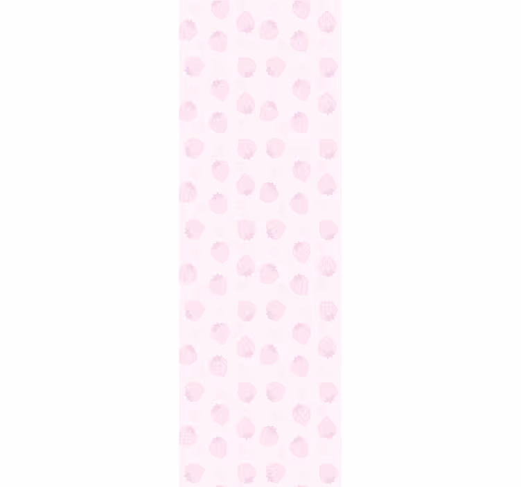 Store enrouleur cuisine motif fraises sur rose - TenStickers