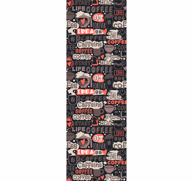 Store enrouleur cuisine motif café typographique - TenStickers