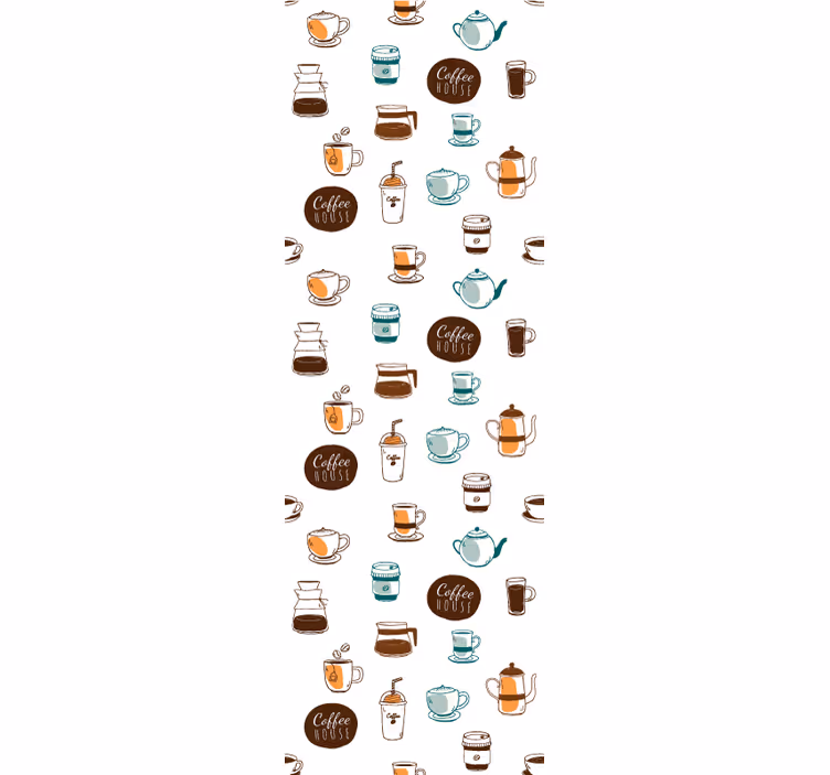 Store enrouleur cuisine motif café coffee house - TenStickers