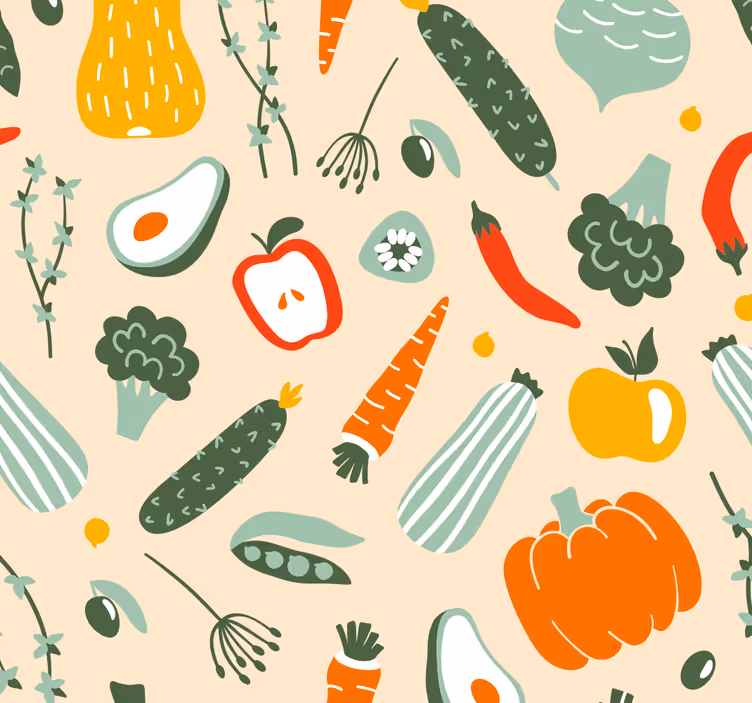 Store enrouleur cuisine aliments colorés variés - TenStickers