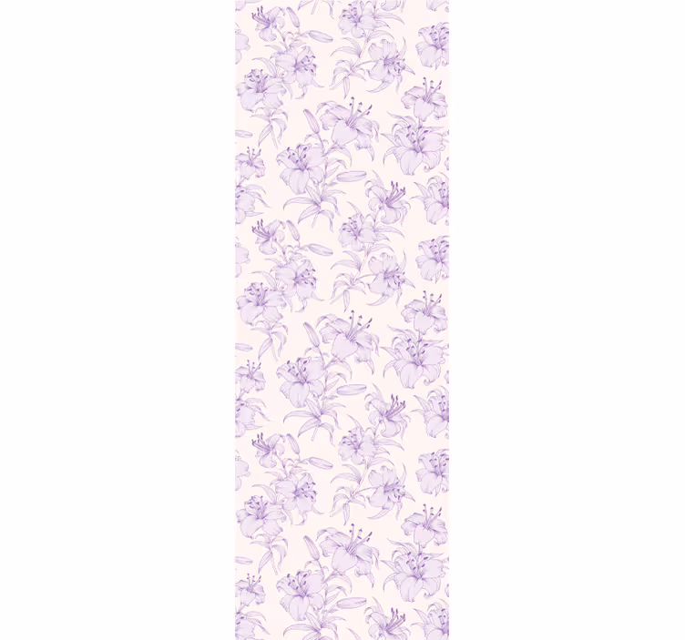 Store enrouleur salle à manger design floral lys en fleurs - TenStickers