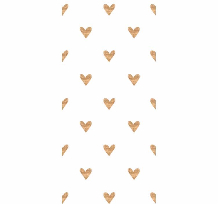 Store enrouleur pour chambre enfant cœur doré sur fond blanc - TenStickers