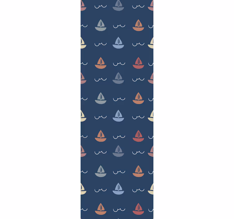 Store enrouleur pour chambre enfant motif bateaux à voile - TenStickers