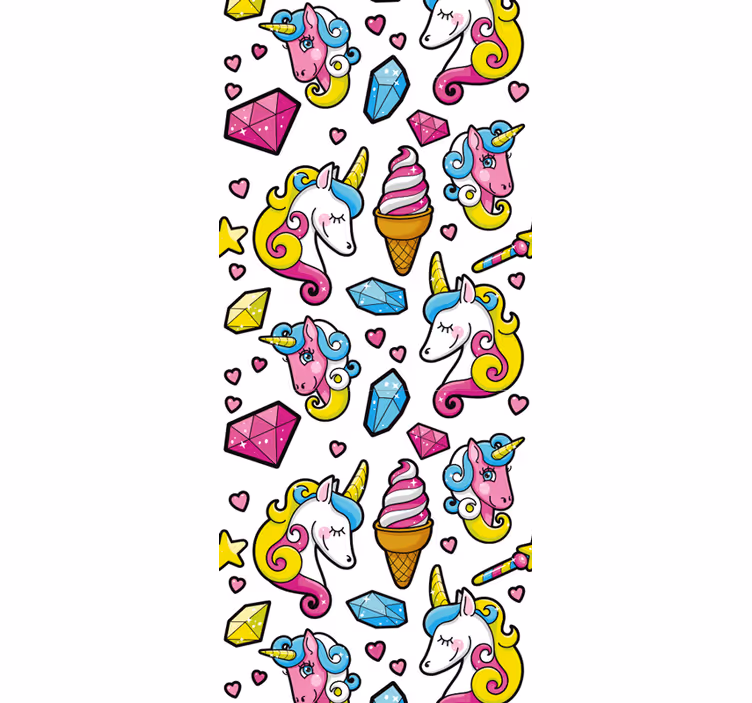Store enrouleur pour chambre enfant motif licorne féerique - TenStickers