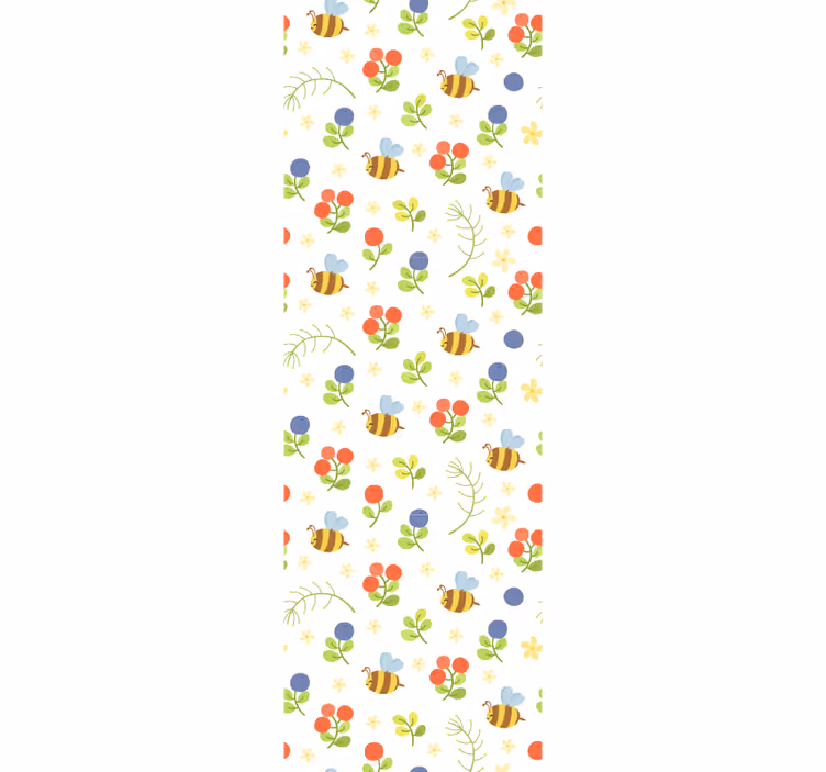 Store enrouleur pour chambre enfant motif jardin d'abeilles - TenStickers