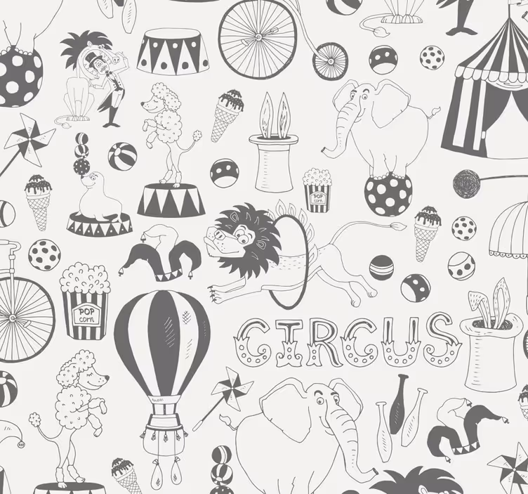 Store enrouleur pour chambre enfant thème cirque - TenStickers