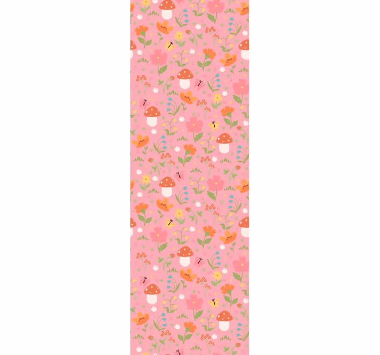 Store enrouleur pour chambre enfant motif champignon floral - TenStickers