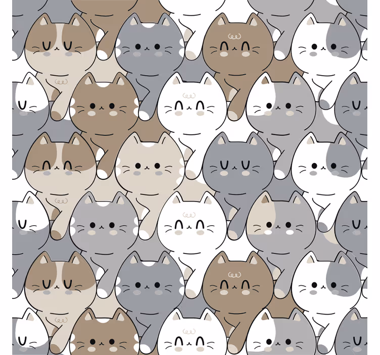 Store enrouleur pour chambre enfant illustration chats - TenStickers
