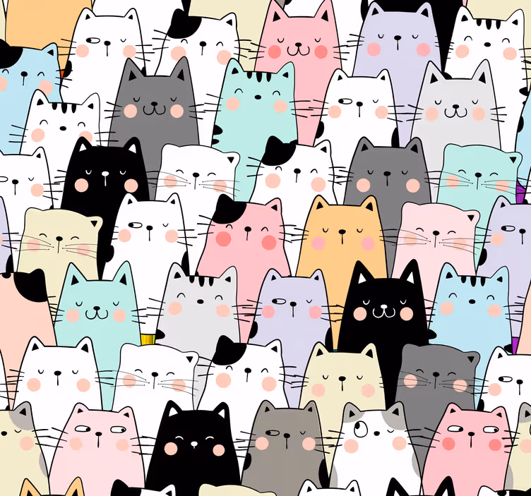 Store enrouleur pour chambre enfant chats - TenStickers