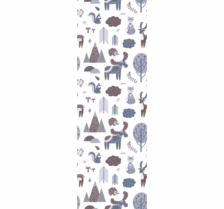 Store enrouleur pour chambre enfant animaux nordiques - TenStickers