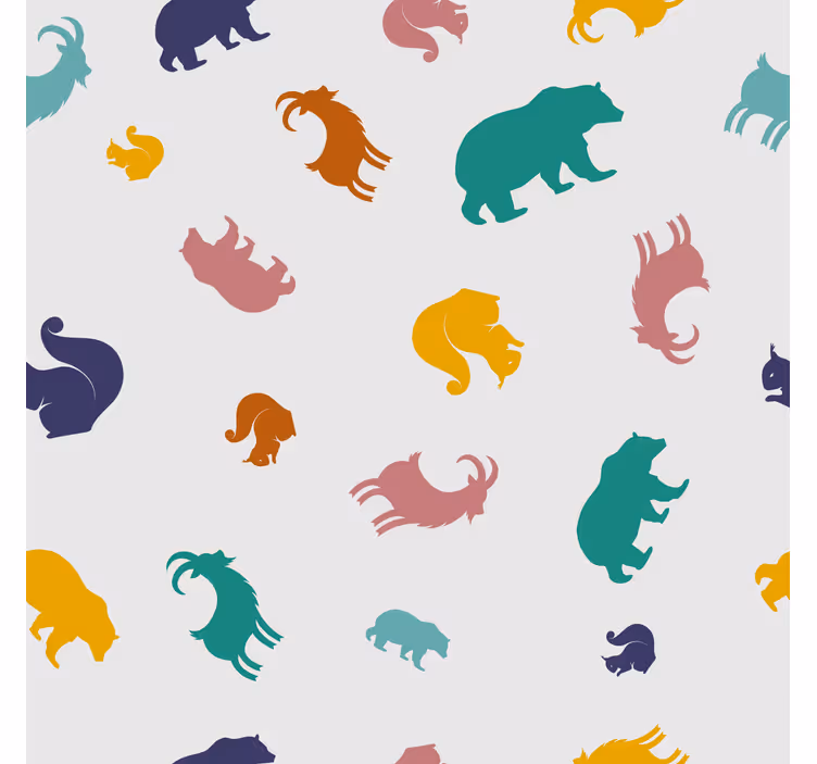 Store enrouleur pour chambre enfant motif chamois et ours - TenStickers