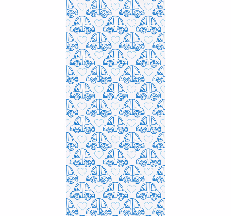 Store enrouleur pour chambre enfant lignes de voiture bleues - TenStickers