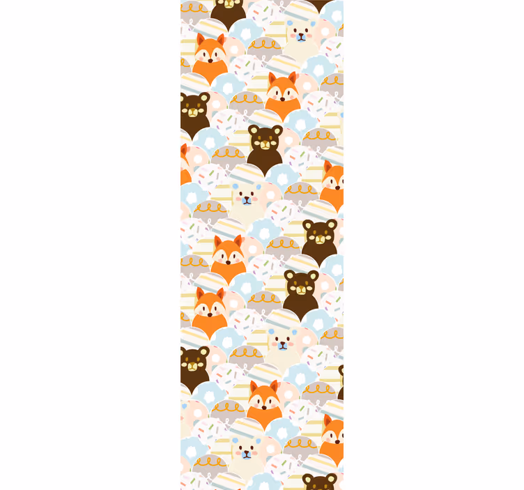Store enrouleur pour chambre enfant design ours et renard - TenStickers