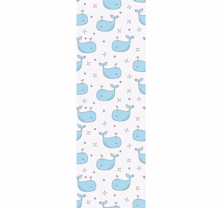 Store enrouleur pour chambre enfant motif baleines sans fin - TenStickers