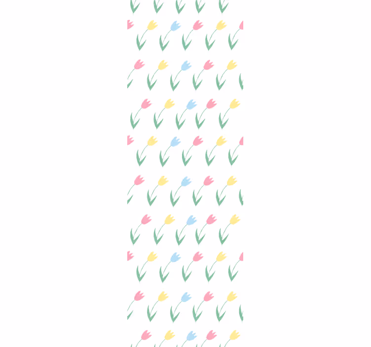 Store enrouleur pour chambre enfant motif tulipes colorées - TenStickers