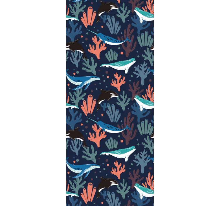 Store enrouleur pour chambre enfant animaux marins vibrants - TenStickers