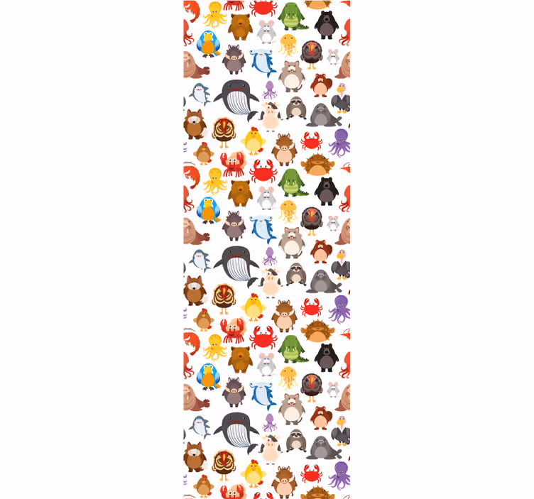 Store enrouleur pour chambre enfant animaux sauvages colorés - TenStickers