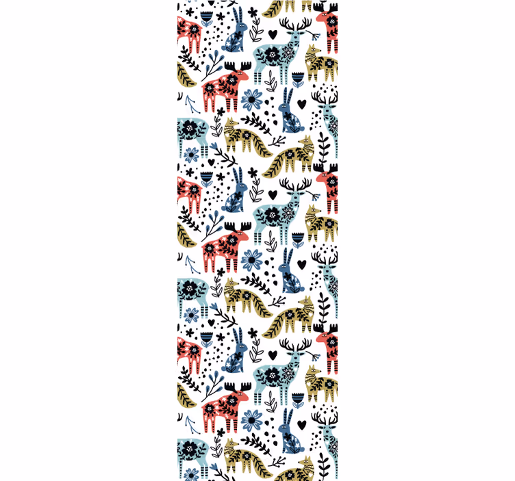 Store enrouleur pour chambre enfant renne et renard - TenStickers