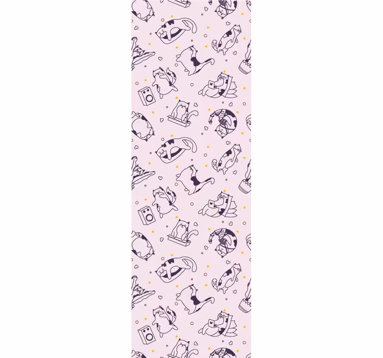 Store enrouleur pour chambre enfant motif groupe de chats - TenStickers