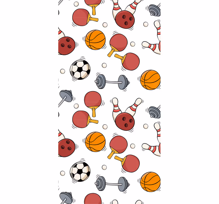 Store enrouleur pour chambre enfant style croquis sportif - TenStickers