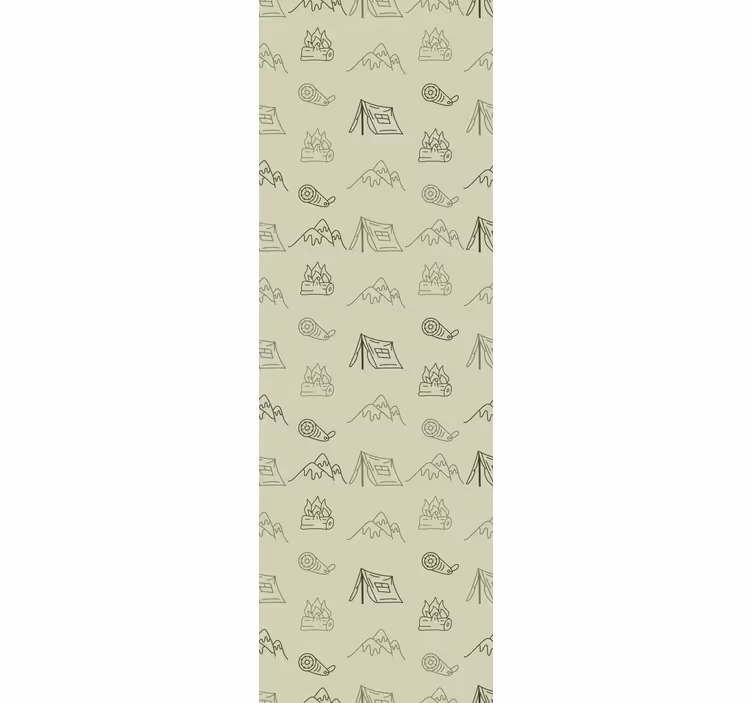 Store enrouleur pour chambre enfant dessins camping - TenStickers