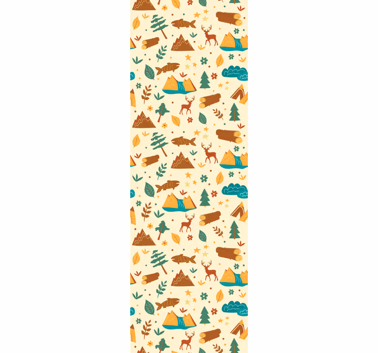 Store enrouleur pour chambre enfant temps de camping dessiné - TenStickers