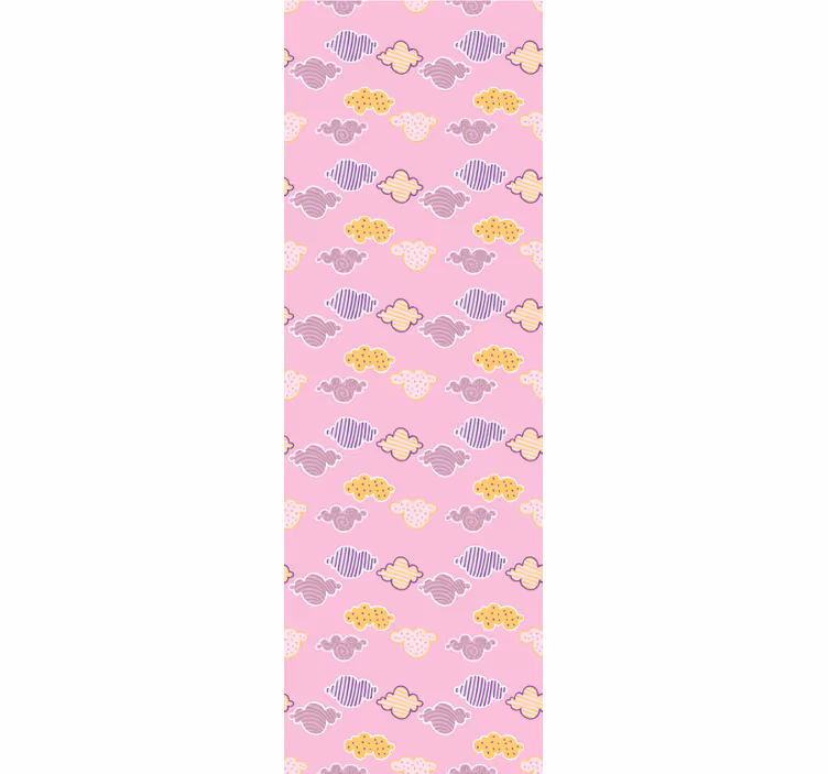 Store enrouleur pour chambre enfant design nuages roses - TenStickers