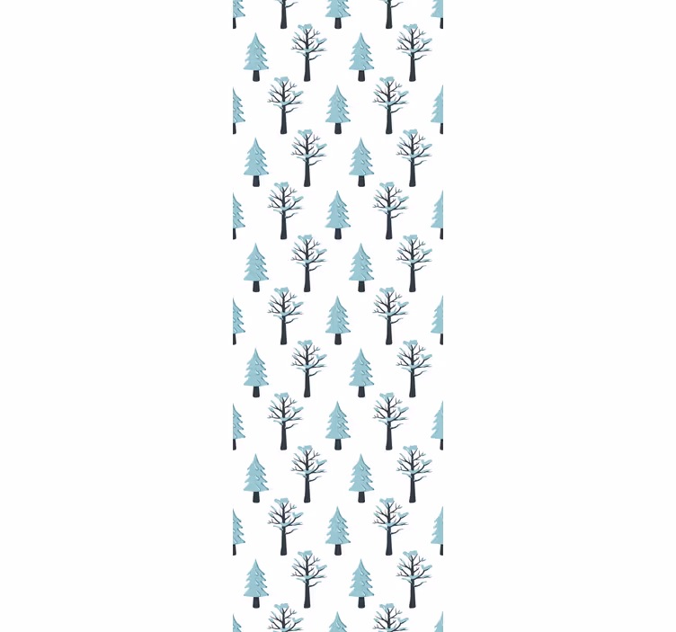 Store enrouleur pour chambre enfant motif arbre neige - TenStickers