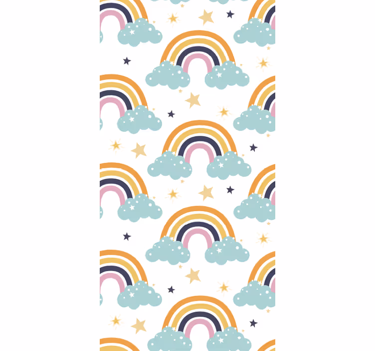 Store enrouleur pour chambre enfant motifs arc-en-ciel - TenStickers